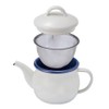 Enameled Pure Enameled Teapot (with Strainer), White, Size (W x