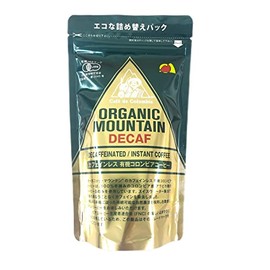 Organic Mountain Caffeine-less Organic Instant Coffee 2.8 oz (80 g) Refill, 100% Arabica Seeds from Colombia, Organic JAS Certified