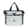 Clear pvc cosmetic bags with removable and adjustable shoulder strap,