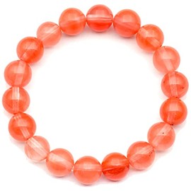 Natural Cherry Quartz Beaded Strecthy Bracelet, Genuine Pink Crystal Bracelet, Taurus Bracelet, Gemstone Elastic Bracelet, 8mm Beads, Fashion Jewelry, Healing Crystal Chakra Bracelet, Durable Bracelet