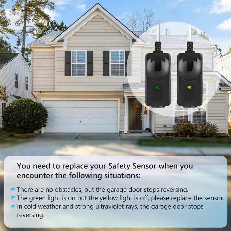 41A5034 Garage Door Sensor with Brackets, Replacement for Liftmaster Chamberlain