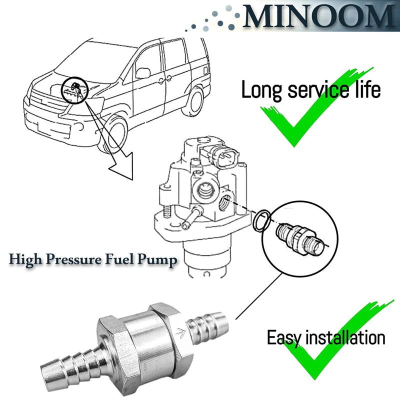 MINOOM Fuel Check Valve One Way Inline Non Return Diesel