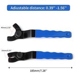 KINMINGZHU Adjustable Pin Wrench for Angle Grinder Machine,Grinder Spanner ​Wrench (Blue)