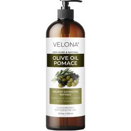 velona Olive Pomace Oil 16 Fl Oz | 100% Pure and Natural Carrier Oil | Refined | Skin, Hair, Body & Face Moisturizing | Use Today - Enjoy Results.
