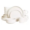 KASABLANCA Vajilla De Ceramica Blanca 16 Piezas Moderna 4 Personas