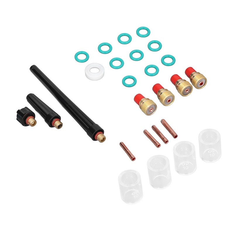 26Pcs TIG Welding Torch Tool Glass Cup Gas Lens Welding