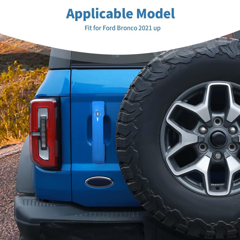 PDKLIN for Bronco Door Handle Cover Trim Light Blue Fit