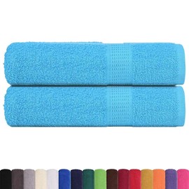 vidaXL Hand Towels Set of 2 Turquoise 50 x 100 cm 360 g/m² 100% Cotton Bath Towel Face Towel Guest Towel Bath Towel Set Hotel Towel