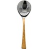 SKAVIJ Hammered Style Heat Insulated Copper Serving Bowl with Spoon