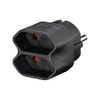 Goobay 51002 Socket Adaptor to 2-Way Euro Socket, Double Plug,