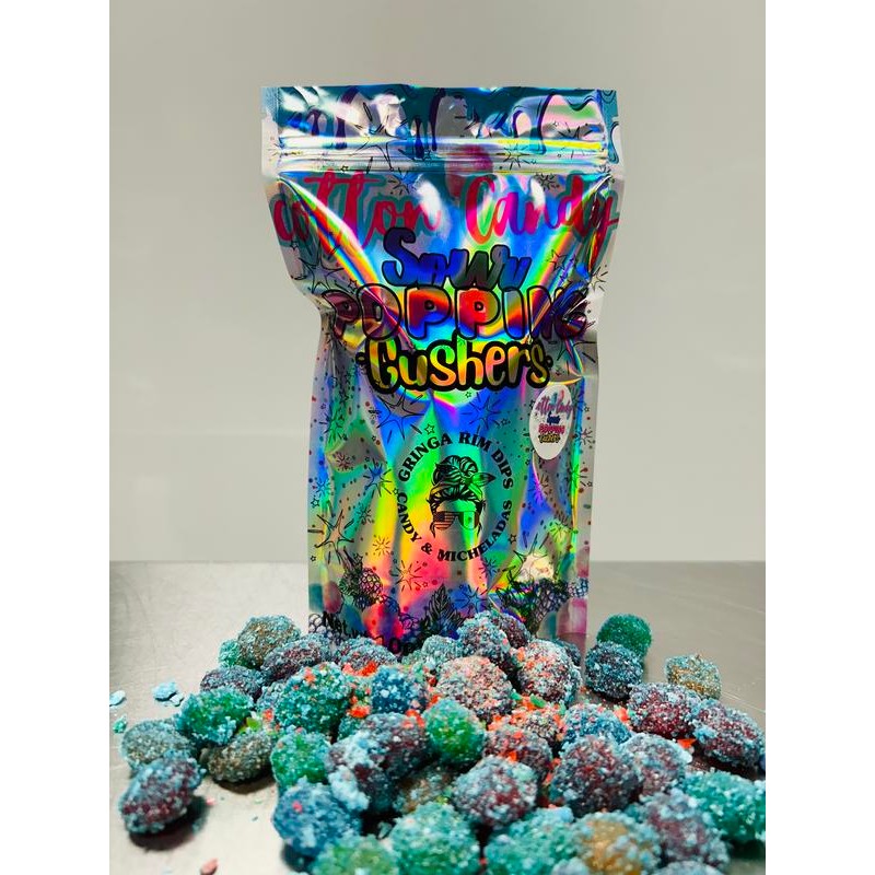 Gringas Sour cotton candy popping gushie - Bag/Jar Size: 10