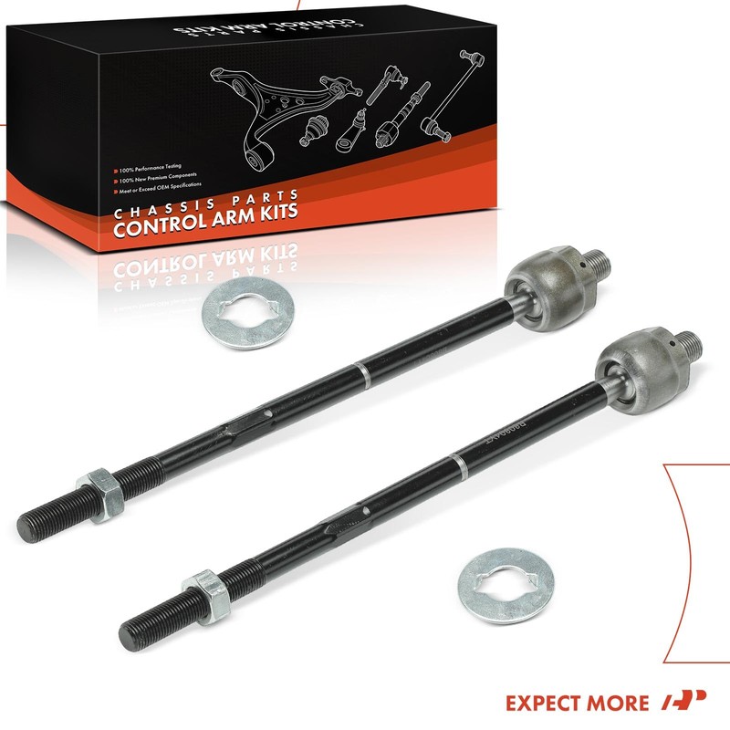 A-Premium 2 x Front Inner Tie Rod Ends, Compatible with