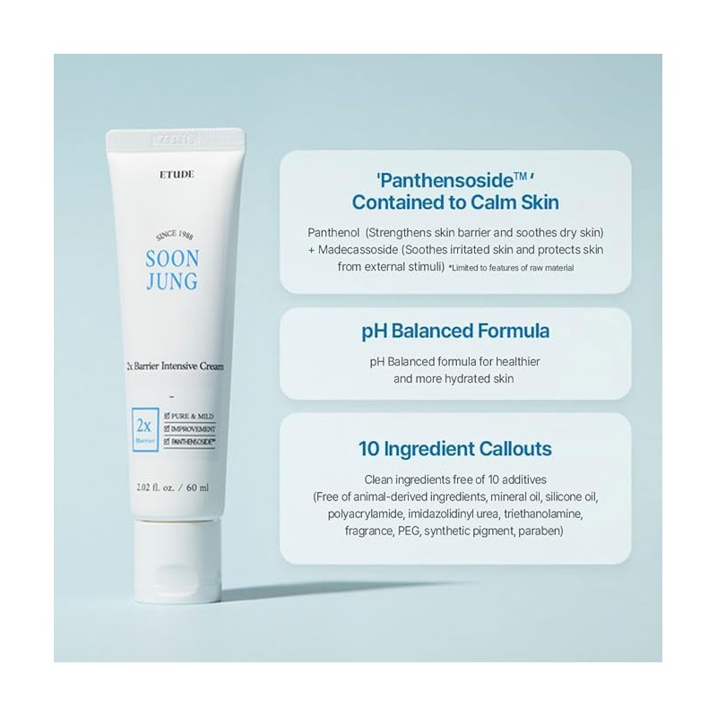 ETUDE - Soon Jung - 2x Barrier Intensive Cream 60