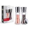 VEVOK CHEF Salt and Pepper Grinder Set Stainless Steel Black