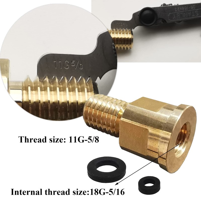 R0557100 Brass Pressure Gauge Adapter with O-Ring, Fits CS/CJ Series