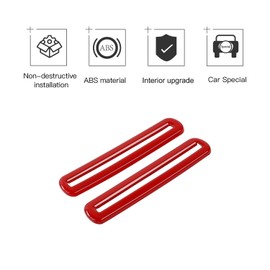 Interior Door Vent Cover Trim for Dodge Challenger 2015-2020 Interior Accessories (Red)