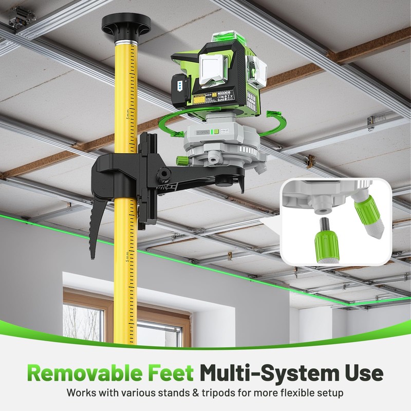 Huepar Electric 360° Rotating Base for Laser Level Remote Control