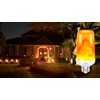 Hudson LED Halloween Bulbs - Flame Effect, 4‑Mode Upside Down