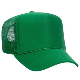 Otto Caps 5 Panel High Crown Mesh Back Trucker Hat Polyester Foam Front