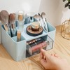 RISEMART Desk Organiser with 2 Drawers (Blue Double Layer)