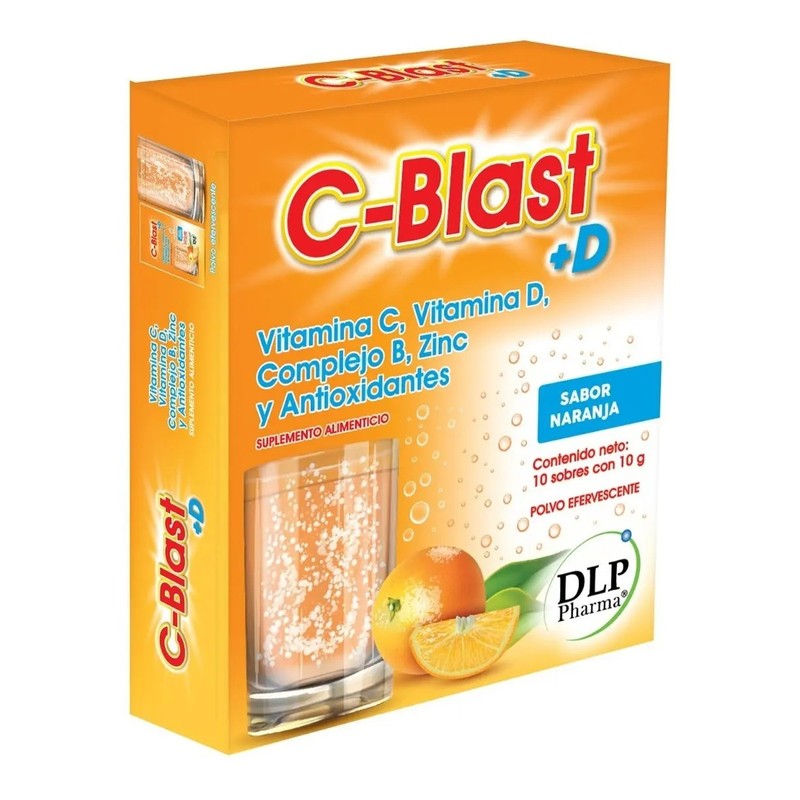 C-blastd Vitamina C D Complejo B Zinc Antioxidantes 3cajas Sabor