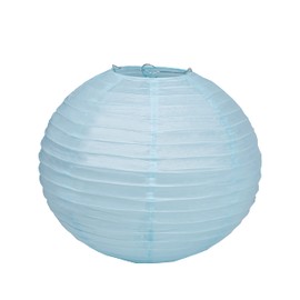 Pack Of 3 Round Paper Lanterns Lamp Wedding Birthday Party Decoration (Baby Blue, 12"/30CM)