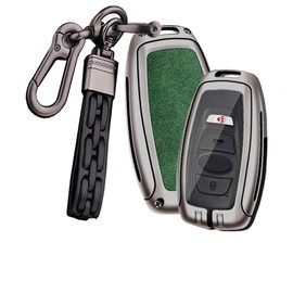 [TECART] SUBARU Key Case, Key Holder, Aluminum Alloy, Genuine Leather, Keyless, XV, Forester, Impreza, Levorg, Levorg, Sti, Legacy, Outback, Crosstrek, WRX, S4, etc, B Green