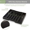 Purawood - Large Premium Bamboo Silverware Organizer with Knife Blocks