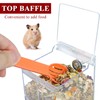 Andiker Automatic Hamster Feeder, 400ml Transparent Acrylic Food Automatic Feeder