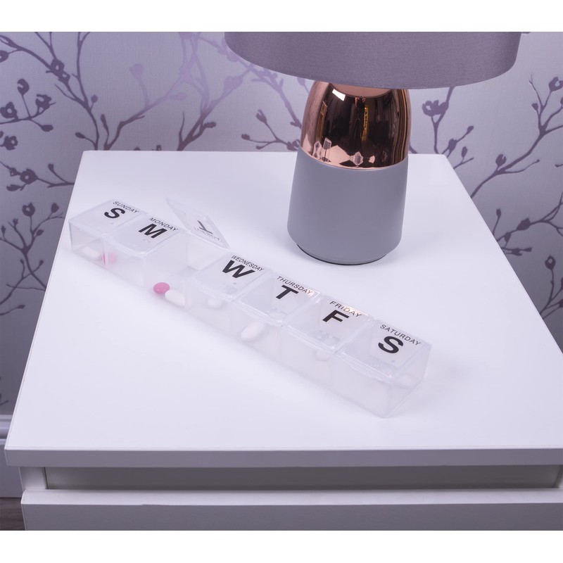 7 Day Pill Dispenser Tablet Box Organiser. 1 Compartment per