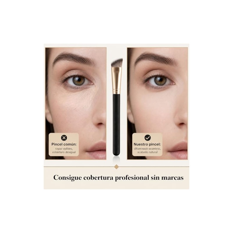 Pincel Corrector Profesional Cosmético de Cerdas Suaves para Aplicación Precisa