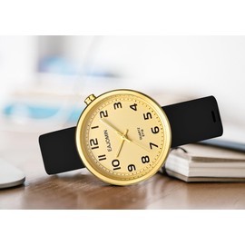 Waterproof Analog Nurse Watch for Women Nurses, Nursing Students Variety Colors Second Hand Easy to Read Comfortable Silicone Band Quartz Watches (E719 Pink)