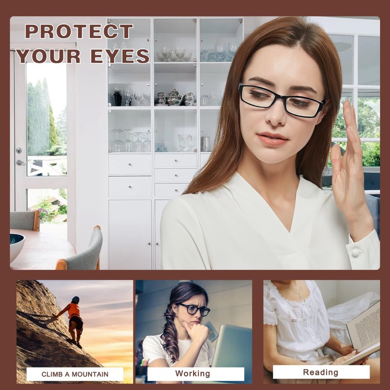 JOSCHOO 6 Pack Computer Reading Glasses for Women and Men