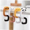 iplusmile 4Pcs Adorable Bendable Panda Hooks Foldable Bag Hooks for