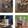 10 Plates Ultralight Folding Camp Stove Windscreen Portable Camping Stove