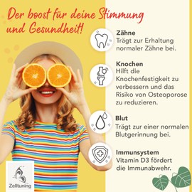 Zelltuning Vitamin D3 K2-120 Capsules in a Vitamin C Sunflower Lecithin Matrix