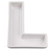 Ivy Lane Design Ceramic Love Letter Dish, Letter L, White