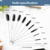 AiQInu Nylon Brush pack-10pcs, Black, 21cm Long