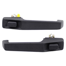 MOTOKU Pair Front Exterior Door Handles Black for Jeep Wagoneer 1984-1990 Comanche 1986-1992 Cherokee 1984-1996 Outer Outside Left Driver and Right Passenger Side