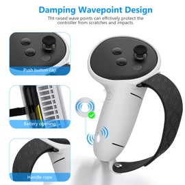 MLemonVR Silicone Cover Set Accessories for Meta/Oculus Quest 3s Includes VR Silicone mask Lens Protector TPU Hardshell Cover Battery Opening Controller Grip Cover Disposable Eyecup (White)