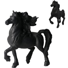 Doyomtoy Horse Andalusian Stallion, Wildlife Horse Models for Home Decor, Animal Ornament, Mythological Stallion Model, Farm Garden Stallion Educational Toy for Boys, Girls, Black
