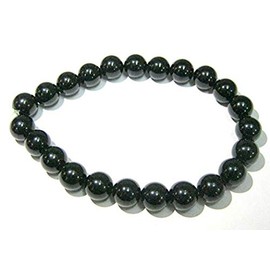 Armband, heilender schwarzer Turmalin, 8 mm, Powerperlen, rund, Kristall, Geschenk, modisch, Edelstein, psychische Energie, Frieden, Meditation, Aura.