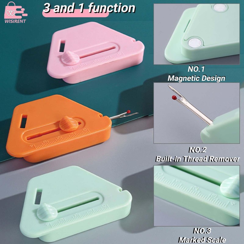 WISIRENT Pack of 3 Magnetic Seam Guide, Magnetic Sewing Guide