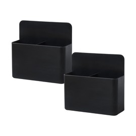 JP Number Magnetic Storage Trinket Holder Wall Hanging Pen Case Pen Holder Whiteboard Marker (Black, Set of 2)