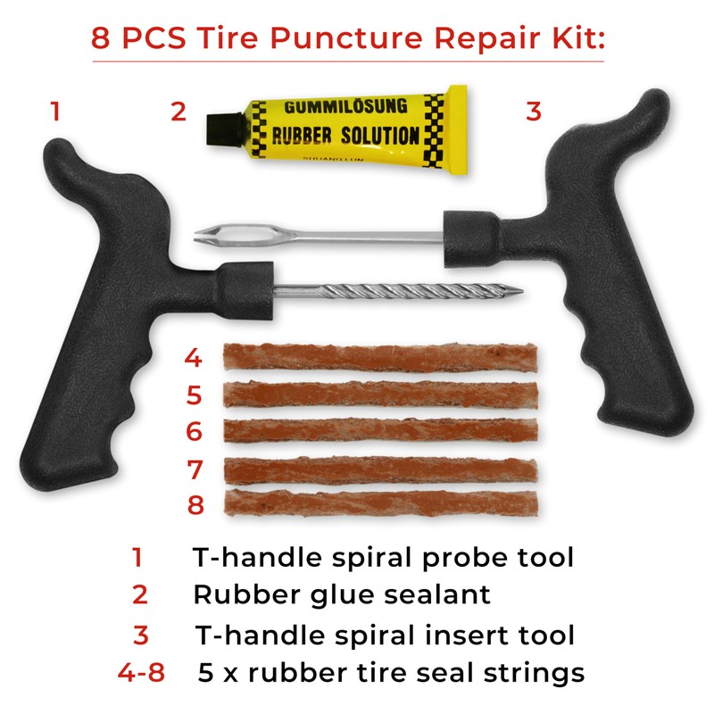 VViViD Tire Repair Tool Kit (8 pcs.)