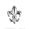 BOBIJOO Jewelry - Pin Brooch Fleur-De-Lis Brass Silver Plated 22x16mm