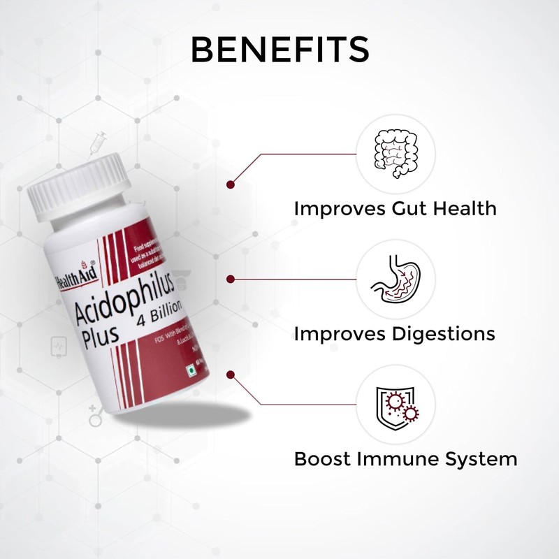 Generic Health Ai.d Acidophilous Plus Gut Health Supplement, 4 Billion