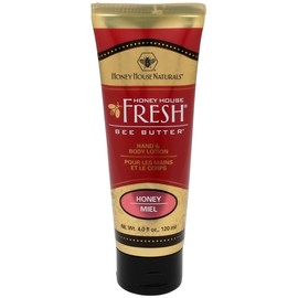 Honey House Naturals Bee Butter Tube Lotion Cream, Honey, 4 Ounce