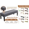 GERLNF Waterproof Dining Room Bench Covers, Stretch Jacquard Bench Seat