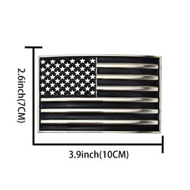 XGALBLA Mens Fashion Native American Flag Square Belt Buckle Black Enamel Medium
